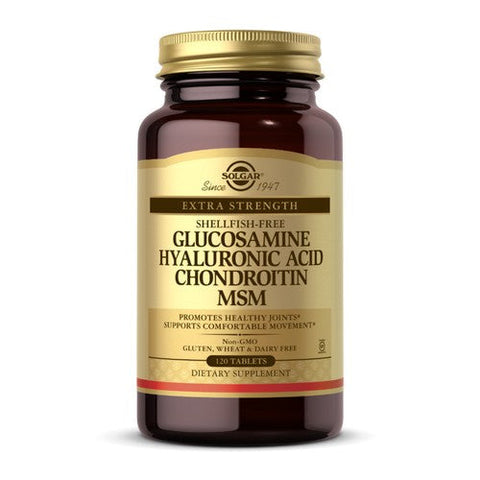 Solgar, Glucosamine Hyaluronic Acid Chondroitin MSM-Shellfish-Free Tablets, Shellfish-Free 120 Tabs Solgar