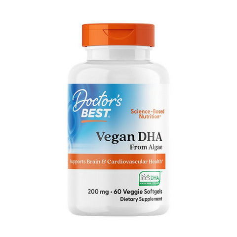 Doctors Best, Vegan DHA, 200 mg, 60 Veggie Soft Gels Doctors Best