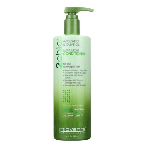 Giovanni Cosmetics, 2chic Ultra Moist Avocado and Olive Oil Conditioner, 24 oz Giovanni Cosmetics