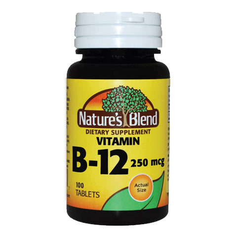 Nature's Blend, Vitamin B 12, 250 mcg, 100 Tabs Nature's Blend