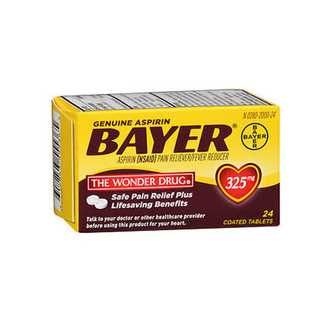 Bayer, Genuine Aspirin, 325Mg, 24 tabs Bayer