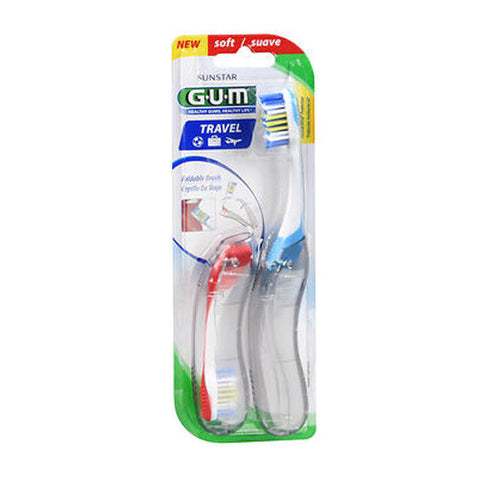 Gum, Travel Toothbrush Soft, 2 Each Gum