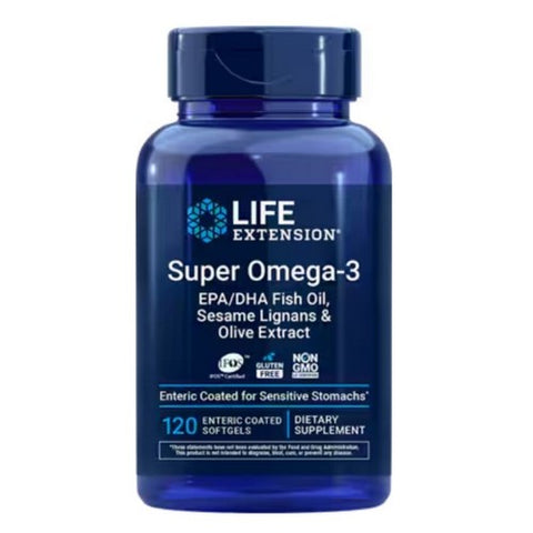 Life Extension, Super Omega 3 EPA And DHA Fish Oil, 120 Enteric Coated Softgel Life Extension