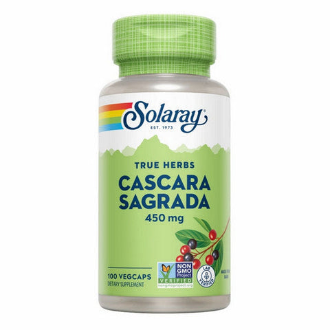 Solaray, True Herbs Cascara Sagrada, 450 mg, 100 Caps Solaray