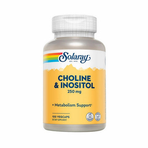 Solaray, Choline & Inositol, 250 mg, 100 Caps Solaray