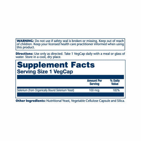 Solaray, Selenium, 100 mcg, 100 Caps Solaray