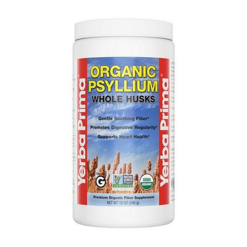 Yerba Prima, Organic Psyllium Whole Husks, 12 Oz Yerba Prima