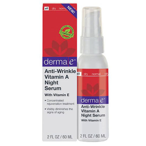Derma e, Anti-Wrinkle Vitamin A Night Serum, 2 oz Derma e