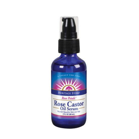 Heritage Store, Rose Castor Oil Serum, 2 Oz Heritage Store