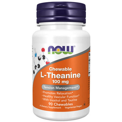 Now Foods, L-Theanine, 100 mg, 90 Veg Caps Now Foods