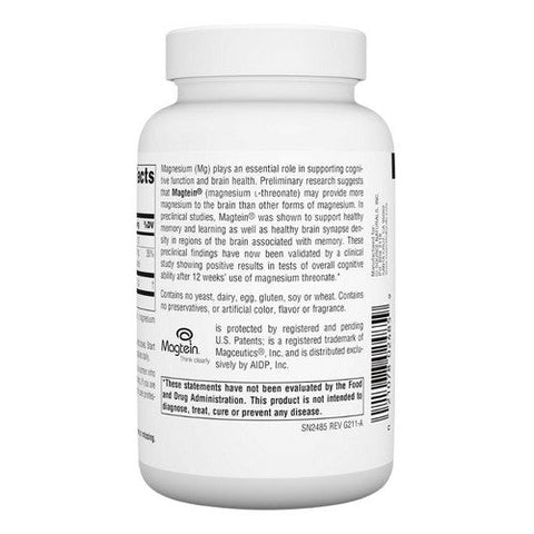 Source Naturals, Magtein Magnesium L-Threonate, 90  Caps Source Naturals