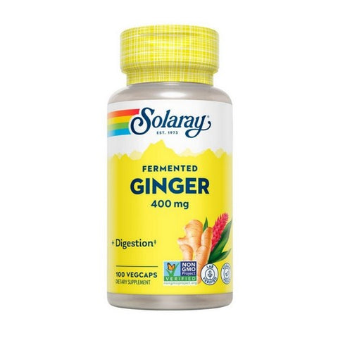 Solaray, Organically Grown Fermented Ginger Root, 400 mg, 100 Veg Caps Solaray