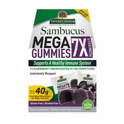 Nature's Answer, Sambucus Mega Gummies 7X, 30 Count Nature's Answer