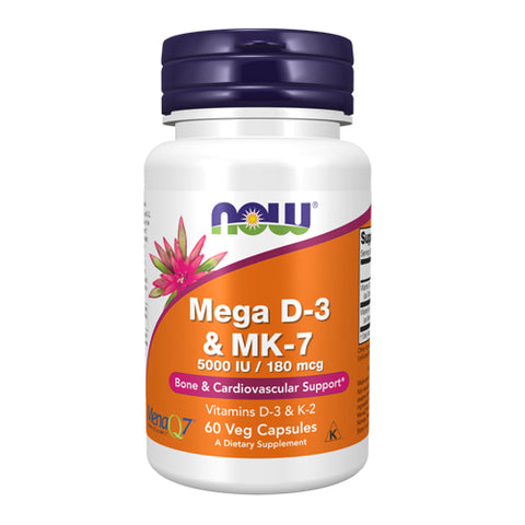Now Foods, Mega D-3 & Mk-7, 60 Veg Caps Now Foods