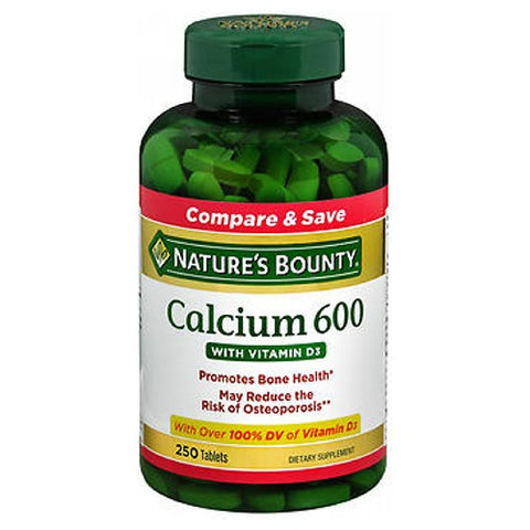 Nature's Bounty, Nature's Bounty Calcium 600 With Vitamin D3, 24 X 250 Tabs Nature's Bounty