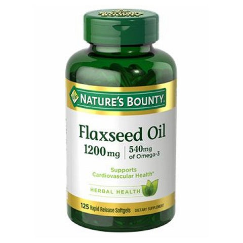 Nature's Bounty, Flaxseed Oil, 1200 mcg, 24 X 125 Softgels Nature's Bounty