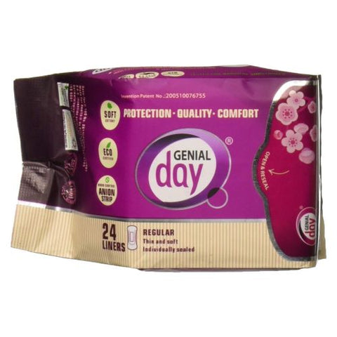 Genial Day, Feminine Liners with Anion Strip, 24 Count Genial Day
