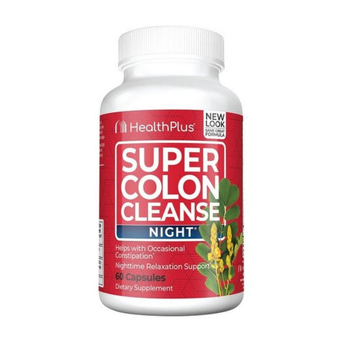 Health Plus, Super Colon Cleanse Night, 60 Caps Health Plus