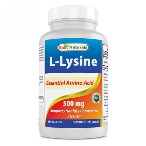 Best Naturals, L-Lysine, 500 mg, 250 Tabs Best Naturals