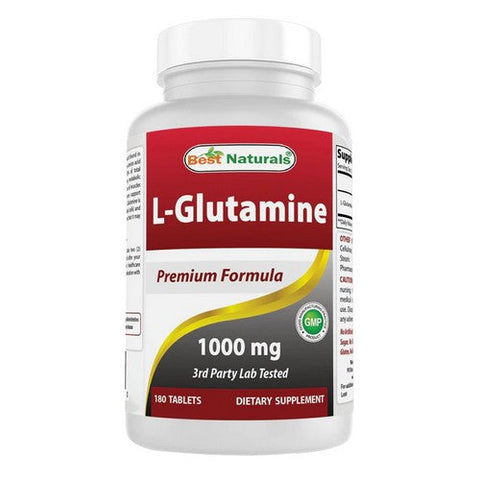 Best Naturals, L-Glutamine, 1000 mg, 180 Tabs Best Naturals
