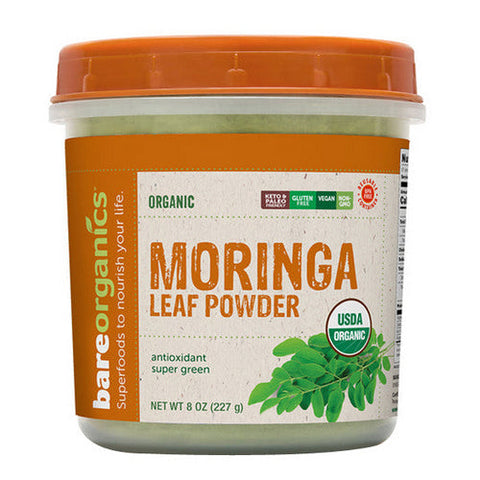 Bare Organics, Organic Moringa Leaf Powder, 8 Oz Bare Organics
