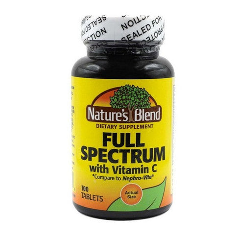 Nature's Blend, Nature's Blend Full Spectrum B with Vitamin C, 100 Tabs Nature's Blend