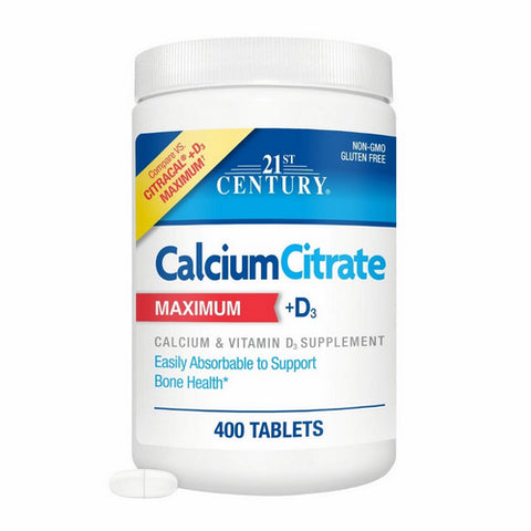 21st Century, 21st Century Calcium Citrate + D Caplets, 400 Tabs 21st Century