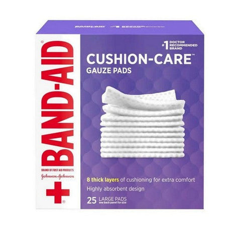 Band-Aid, Gauze Pads Large, 25 Each Band-Aid