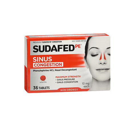 Sudafed Pe, Sudafed Congestion Tablets, 36 Tabs Sudafed Pe