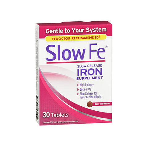 Slow Fe, Slow Release Iron Supplement, 30 Tabs Slow Fe