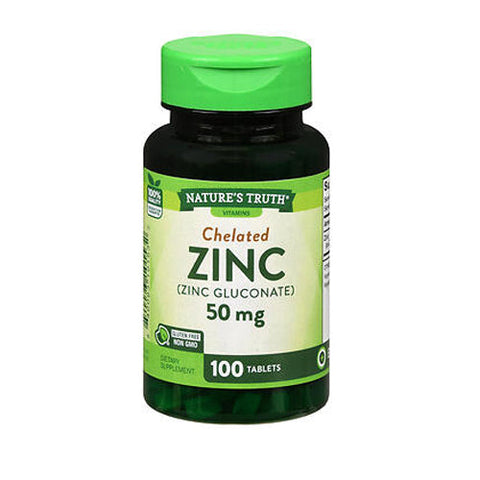Nature's Truth, Chelated Zinc Tablets, 50 Mg, 100 Tabs Nature's Truth