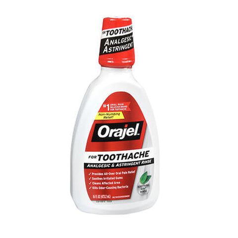 Orajel, Analgesic & Astringent Rinse for Toothache Soothing Mint, 16 Oz Orajel