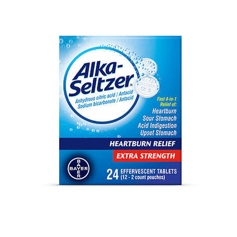 Alka-Seltzer, Effervescent Tablets Extra Strength, 24 Tabs Alka-Seltzer