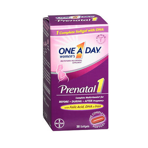 Bayer, One A Day Women's Prenatal 1 Softgels, 30 Caps One A Day