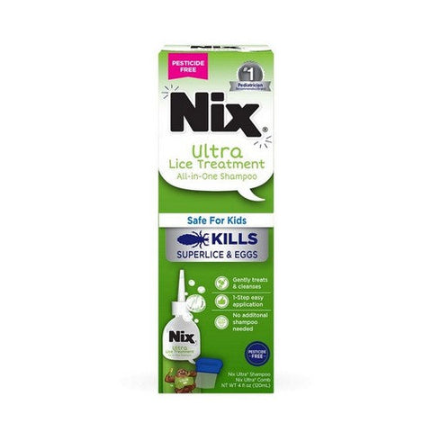 Nix, Ultra Shampoo All-In-One Lice Treatment, 4 Oz Nix