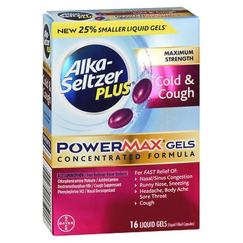 Alka-Seltzer, Alka-Seltz Cold & Cough Powermax, 16 Count Alka-Seltzer