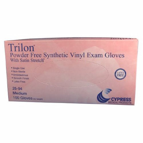 McKesson, Exam Glove Trilon  X-Large NonSterile Vinyl Standard Cuff Length Smooth Clear Not Chemo Approved WIT, Box Of 100 McKesson