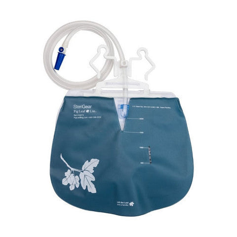 Sterigear, Urinary Drain Bag Fig Leaf Lite Anti-Reflux Valve Sterile 2000 mL Vinyl, 2000 Ml Sterigear