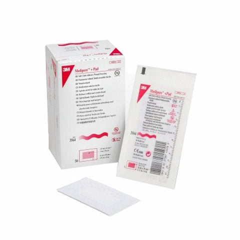 3M, Composite Dressing Medipore 2-3/8 X 4 Inch Rectangle Sterile Nonwoven Backing, Case Of 4 3M