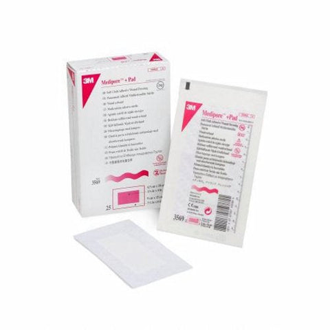 3M, Composite Dressing Medipore 3-1/2 X 6 Inch Rectangle Sterile Nonwoven Backing, Box Of 25 3M