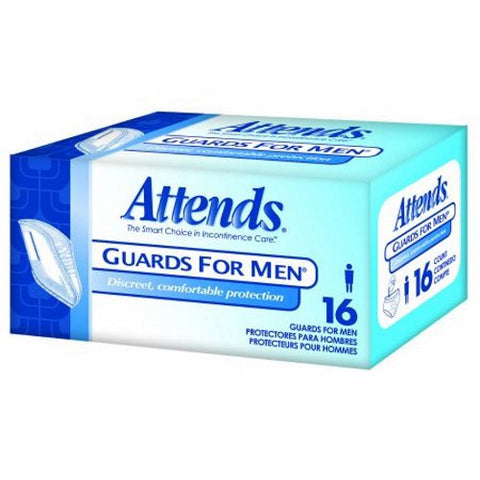 Attends, Guards For Men Incontinence Care One Size, Box Of 16 Attends