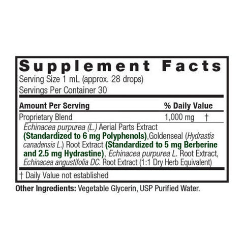 Nature's Answer, Echinacea-Goldenseal, ALCOHOL FREE, 1 OZ Nature's Answer