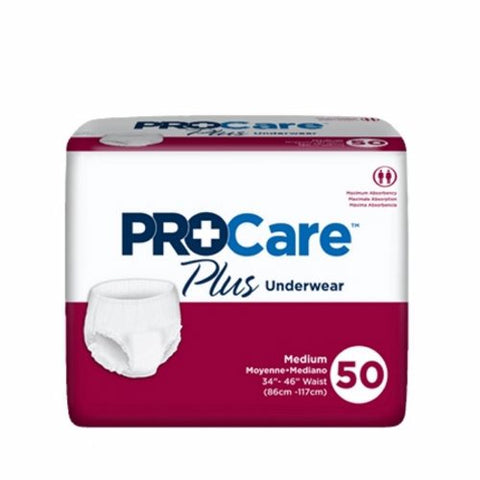 First Quality, Unisex Adult Absorbent Underwear Plus Pull On with Tear Away Seams Medium Disposable Moderate Absorbency, Count of 25 First Quality
