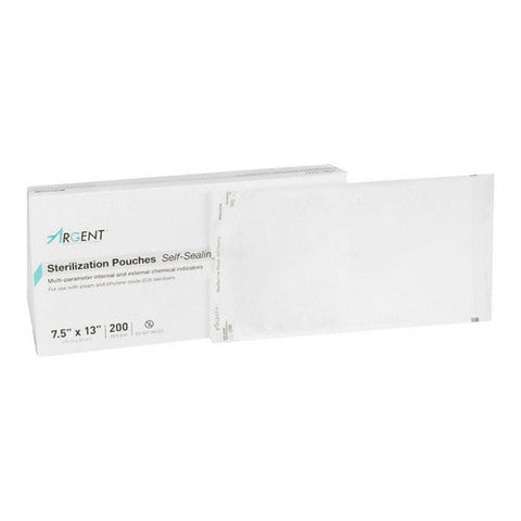 McKesson, Sterilization Pouch Ethylene Oxide EO Gas Steam 7-1/2 X 13 Inch 73-SSP383, Box Of 200 McKesson