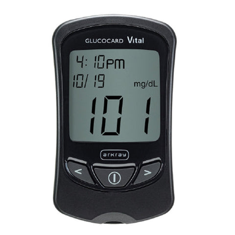 ArkRay, Blood Glucose Meter Kit Glucocard  Vital 7 Second Results Stores Up To 250 Results , 14 and 30 Day A, Case Of 4 ArkRay