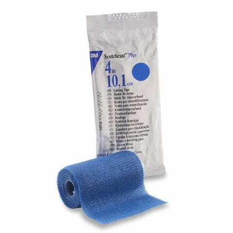 3M, Cast Tape 3M Scotchcast Plus 4 Inch X 12 Foot Fiberglass Blue, 1 Roll 3M