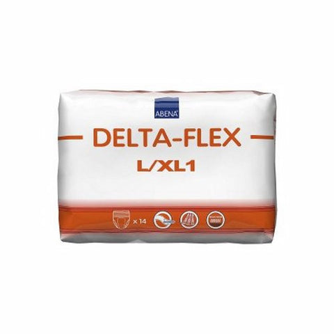 Abena, Unisex Adult Absorbent Underwear Abena  Delta-Flex XL1 Pull On with Tear Away Seams Large / X-Large, Count of 14 Abena