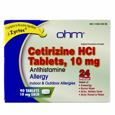 Zyrtec, Cetirizine, 10mg, 90 Tabs Zyrtec