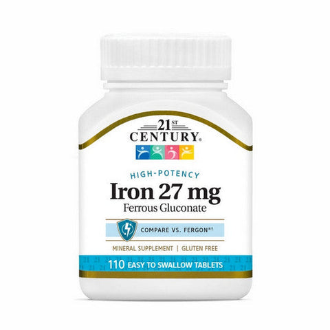 21st Century, High-Potency Iron, 27 mg 110 Tablets 21st Century