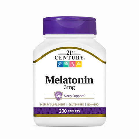 21st Century, Melatonin, 3mg, 200 Count 21st Century